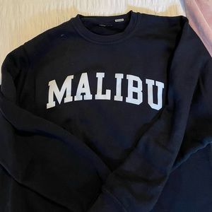 Navy blue oversized “Malibu” crewneck